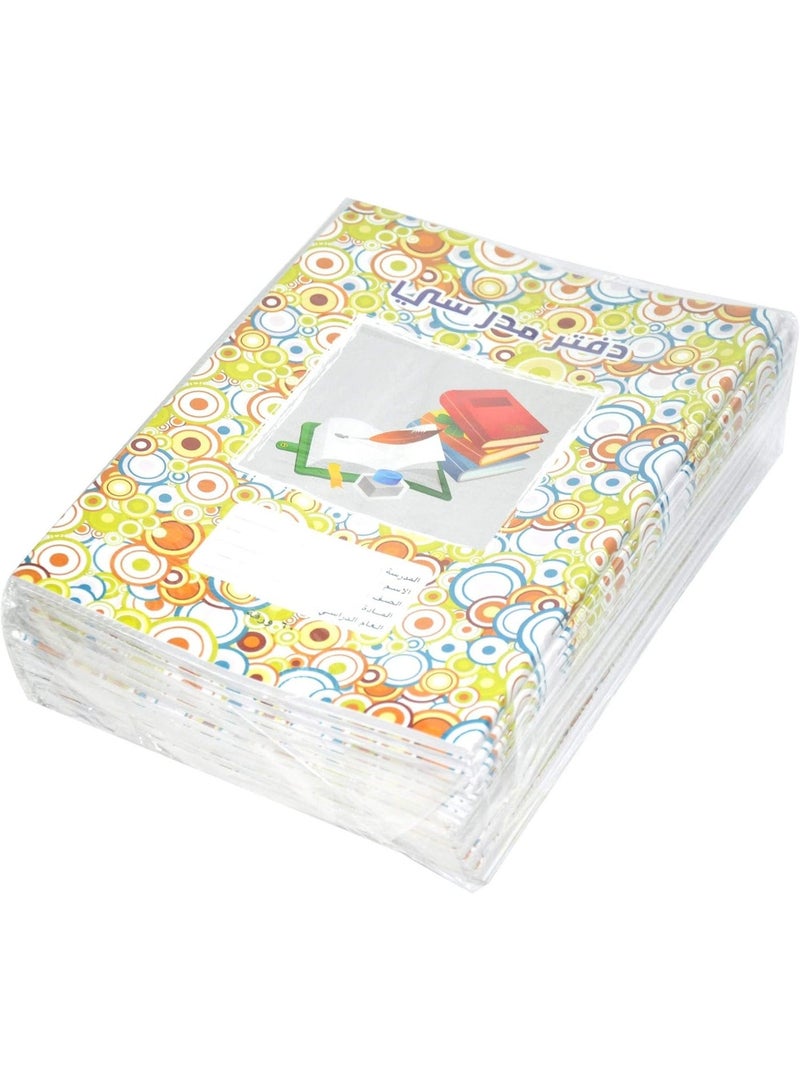 FIS Oman Exercise Book with PVC Cover, 120 Pages, Pack of 12 Pieces, 18 x 25 cm Size - FSNBOM182560 - Image 1